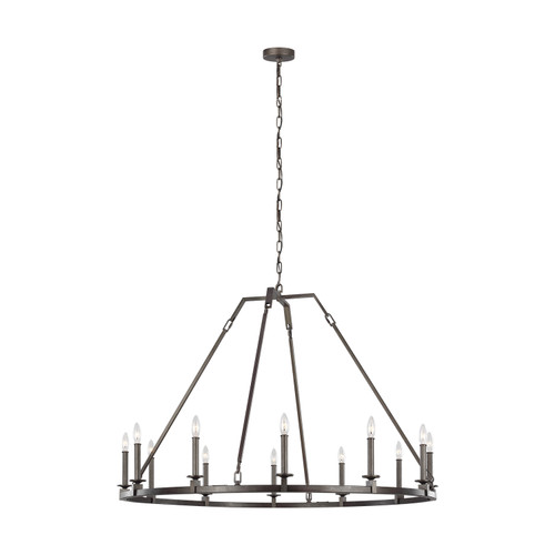 Visual Comfort Studio - F3216/12SMS - 12 Light Chandelier - Landen - Smith Steel
