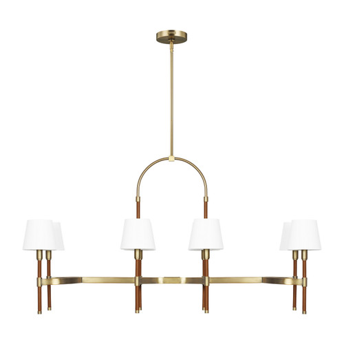 Visual Comfort Studio - LC1028TWB - Eight Light Chandelier - Katie - Time Worn Brass