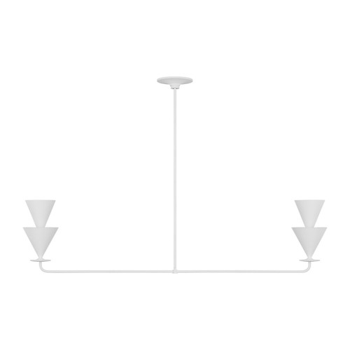 Visual Comfort Studio - LXC1102CPST - Two Light Linear Chandelier - Cornet - Cast Plaster
