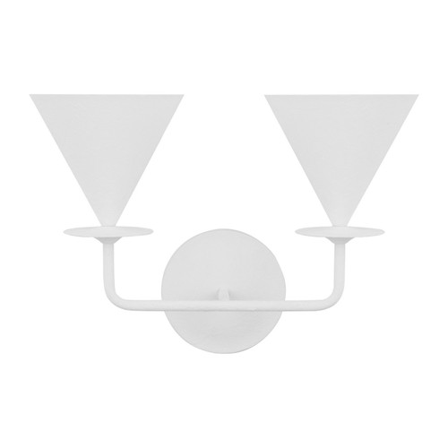 Visual Comfort Studio - LXW1052CPST - Two Light Wall Sconce - Cornet - Cast Plaster