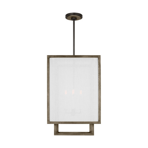 Visual Comfort Studio - TFC1094WDO - Four Light Chandelier - Brockway - Weathered Oak Wood