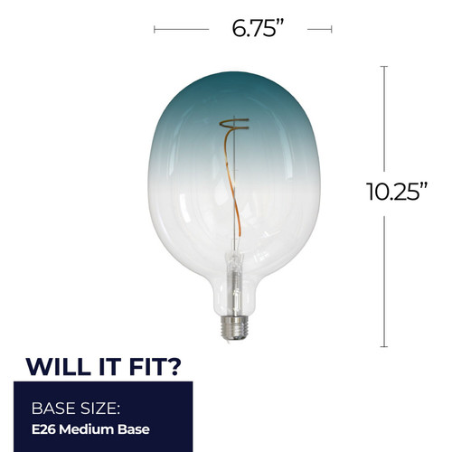 Bulbrite - 776322 - Light Bulb - 8 - Clear/Blue