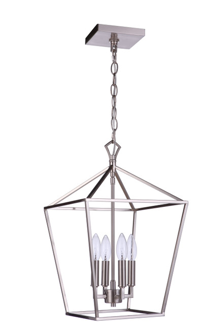 Craftmade - 56334-BNK - Four Light Foyer Pendant - Flynt II - Brushed Polished Nickel
