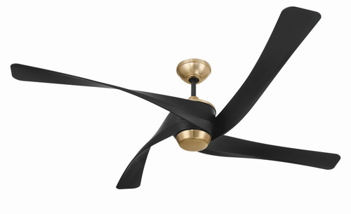 Craftmade - VNN58FBSB4 - 58 Ceiling Fan - Venn 58 Indoor Ceiling Fan - Flat Black/Satin Brass