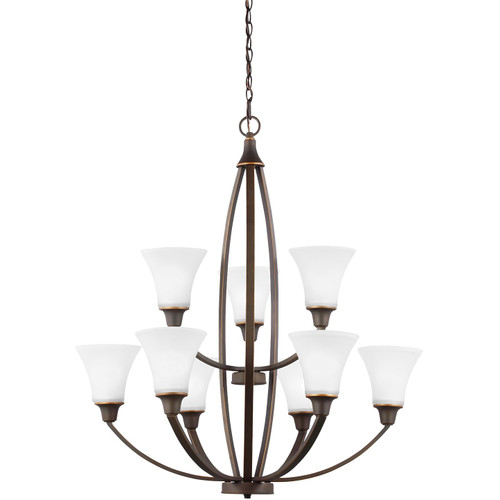 Generation Lighting - 3113209EN3-715 - Nine Light Chandelier - Metcalf - Autumn Bronze
