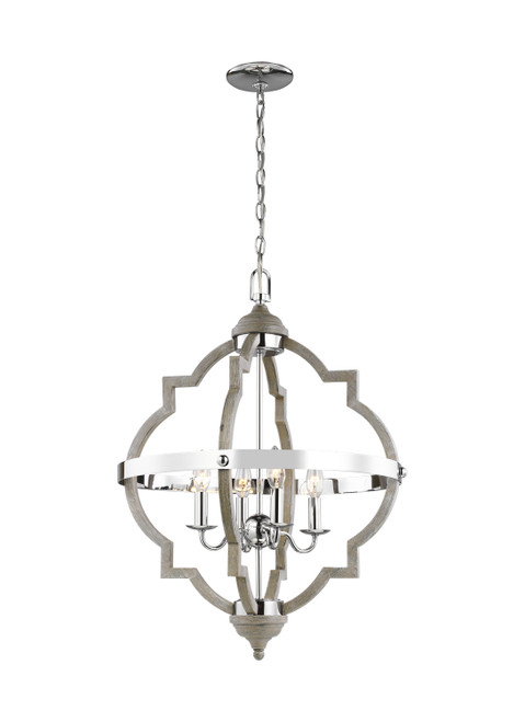 Generation Lighting - 5124904EN-872 - Four Light Hall / Foyer - Socorro - Washed Pine