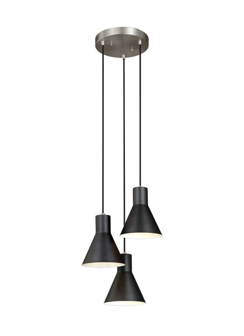 Generation Lighting - 5141303EN3-962 - Three Light Cluster Pendant - Towner - Brushed Nickel