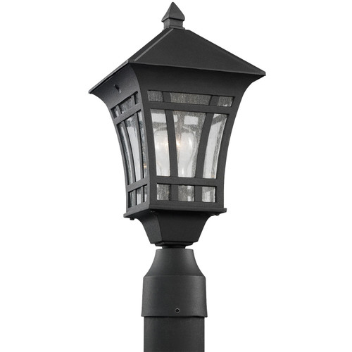 Generation Lighting - 82131-12 - One Light Outdoor Post Lantern - Herrington - Black