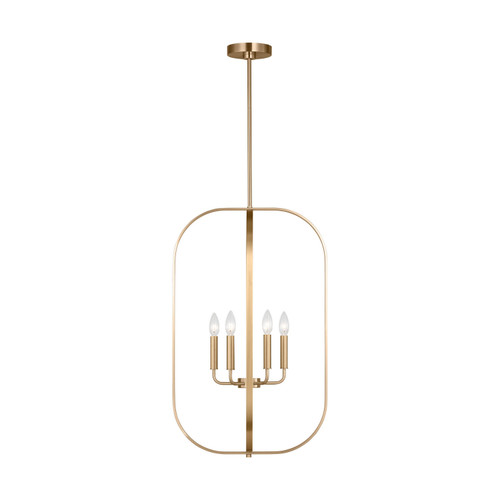 Generation Lighting - GLC1316SB - Six Light Chandelier - Loretto - Satin Brass