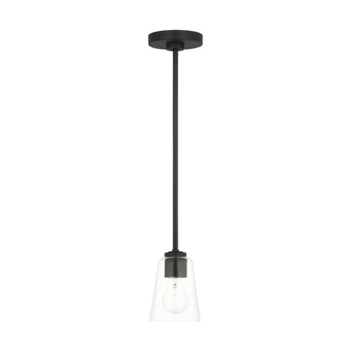 Generation Lighting - GLP1041MBK - One Light Mini-Pendant - Miles - Midnight Black
