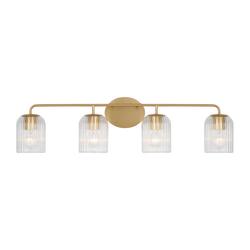 Generation Lighting - GLV1134SB - Four Light Vanity - Eisele - Satin Brass