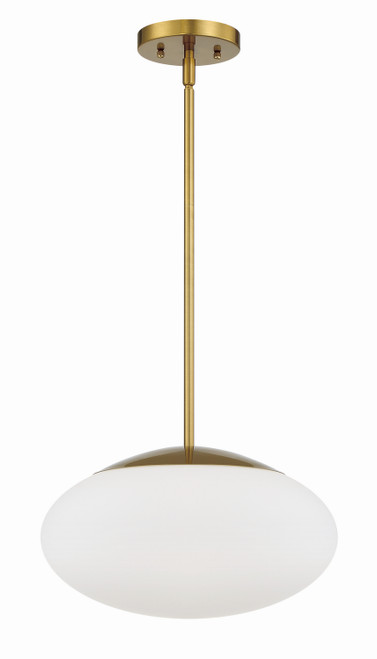 Craftmade - 56894-SB-WG - One Light Pendant - Gaze - Satin Brass