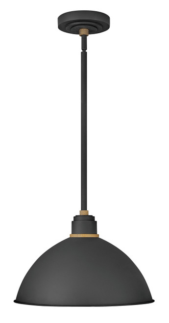Hinkley - 10685TK - LED Convertible Pendant Barn Light - Foundry Dome - Textured Black