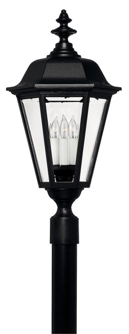 Hinkley - 1471BK - LED Post Top or Pier Mount Lantern - Manor House - Black