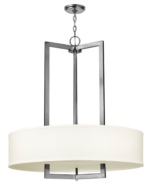 Hinkley - 3206AN - Three Light Pendant - Hampton - Antique Nickel