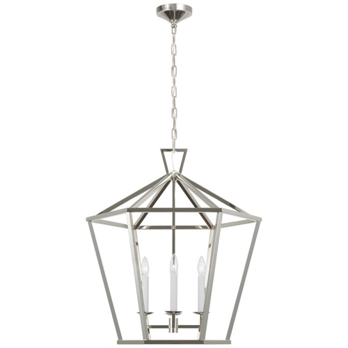 Visual Comfort Signature - CHC 5228PN - LED Lantern - Darlana Hex - Polished Nickel