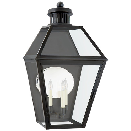 Visual Comfort Signature - CHO 2375BC-CG - Three Light Wall Lantern - Stratford - Blackened Copper