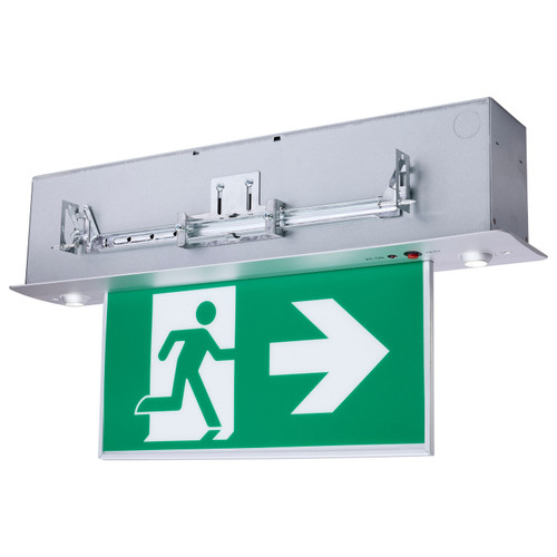 Satco - 67-551 - LED Exit Sign - Brushed Aluminum