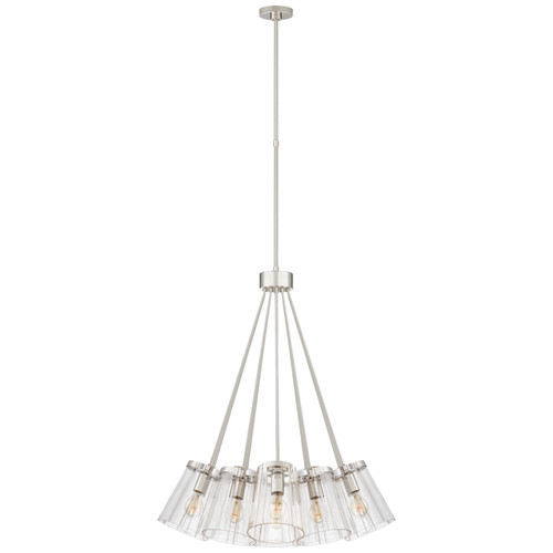 Visual Comfort Signature - KS 5127PN/CRE-CG - 19 Light Chandelier - Thoreau - Polished Nickel and Cream