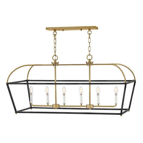 Lark - 84275BK-LCB - LED Linear Chandelier - Tate - Black