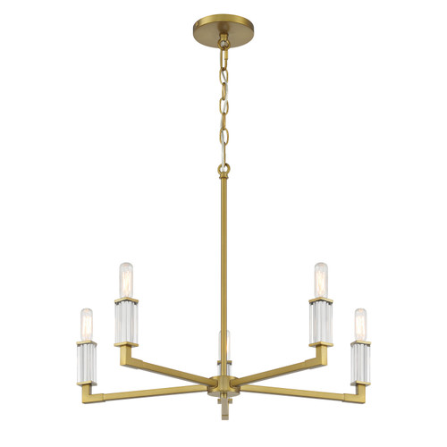 Minka-Lavery - 1457-695 - Five Light Chandelier - Oro District - Soft Brass