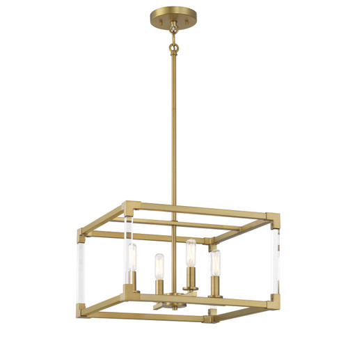 Minka-Lavery - 1458-695 - Four Light Pendant - Oro District - Soft Brass