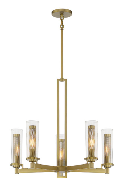 Minka-Lavery - 2185-695 - Five Light Chandelier - Emmerham - Soft Brass