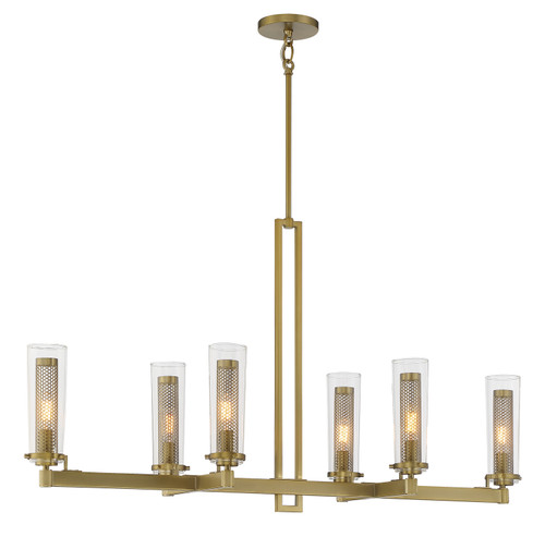 Minka-Lavery - 2187-695 - Six Light Island Pendant - Emmerham - Soft Brass