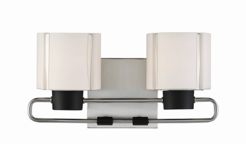 Minka-Lavery - 2462-691 - Two Light Bath - Waverly Plaza Bath - Brushed Nickel and Coal