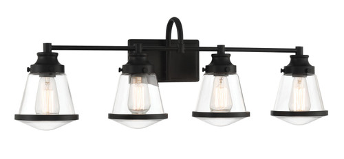 Minka-Lavery - 2584-66A - Four Light Bath Vanity - Mannsdale - Coal Black