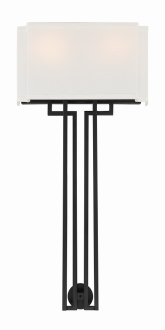 Minka-Lavery - 2951-572 - Two Light Wall Sconce - Upham Estates - Coal w/Polished Nickel