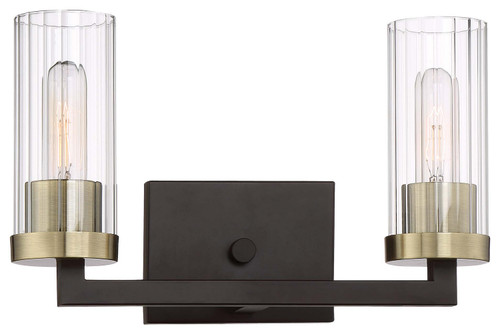 Minka-Lavery - 3042-560 - Two Light Bath - Ainsley Court - Aged Kinston Bronze w/Brushed Brass Highlights