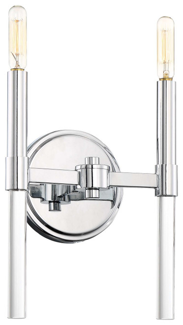 Minka-Lavery - 3092-77 - Two Light Wall Sconce - Pillar - Chrome