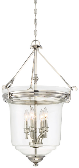 Minka-Lavery - 3298-613 - Four Light Pendant (Convertible To Semi-Flush) - Audrey's Point - Polished Nickel
