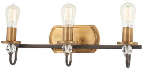 Minka-Lavery - 4723-113 - Three Light Bath - Safra - Harvard Court Bronze w/Natural Brushed Brass