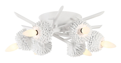 Minka-Lavery - 5904-655 - Six Light Flush Mount - North Fork by Robin Baron - Sand White
