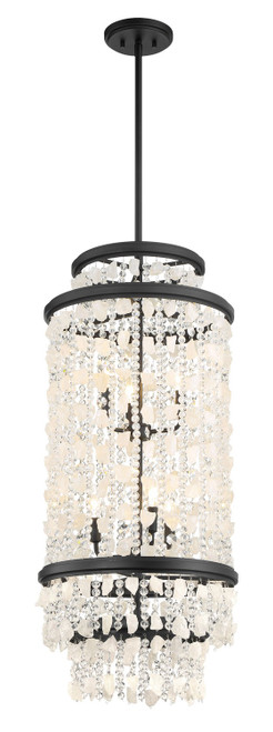 Minka-Lavery - 6704-66 - Six Light Foyer Pendant - Shimmering Elegance - Sand Coal