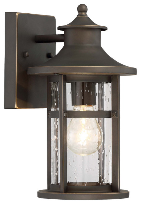 Minka-Lavery - 72551-143C - One Light Outdoor Wall Lamp - Highland Ridge - Oil Rubbed Bronze w/Gold Highlights