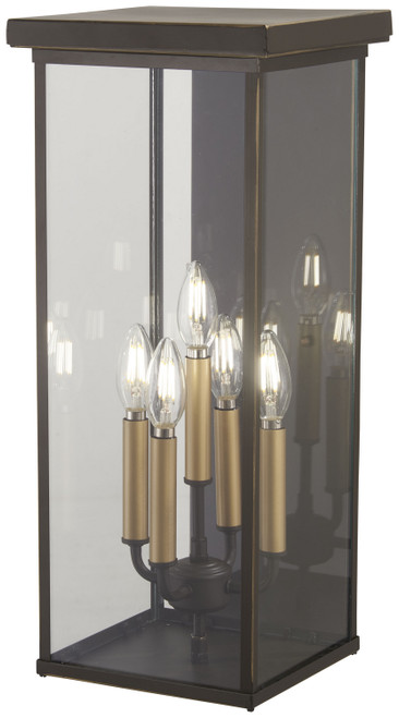 Minka-Lavery - 72583-143C - Five Light Pocket Lantern - Casway - Oil Rubbed Bronze w/Gold Highlights