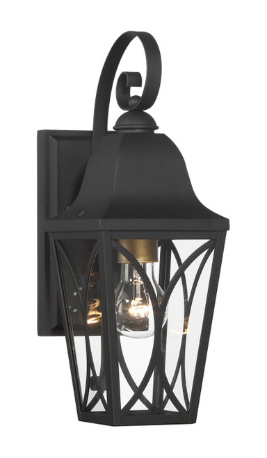 Minka-Lavery - 73351-757 - One Light Outdoor Wall Mount - Cardigan - Sand Coal Black & Olden Brass
