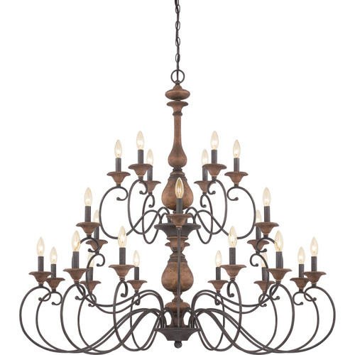 Quoizel - ABN5024RK - 24 Light Chandelier - Auburn - Rustic Black