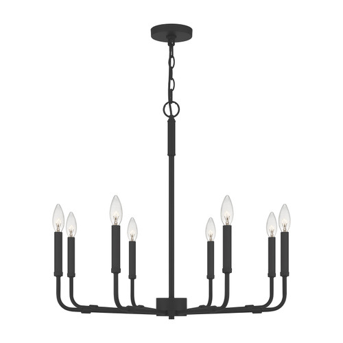 Quoizel - ABR5028MBK - Eight Light Chandelier - Abner - Matte Black