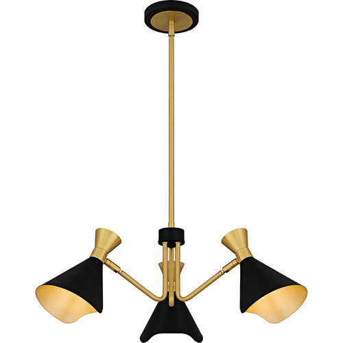 Quoizel - ADN5026MBK - Three Light Chandelier - Arden - Matte Black