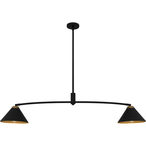 Quoizel - ALS252MBK - Two Light Linear Chandelier - Alscott - Matte Black