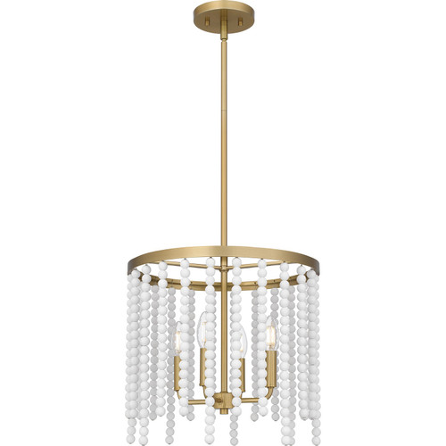 Quoizel - APE2816AB - Four Light Pendant - Apelle - Aged Brass