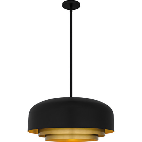 Quoizel - FRK2822MBK - Four Light Pendant - Frankie - Matte Black