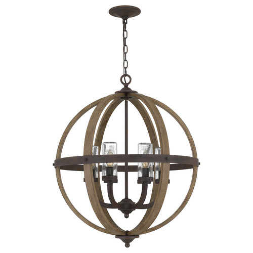 Quoizel - FSN3525RK - Six Light Pendant - Fusion - Rustic Black