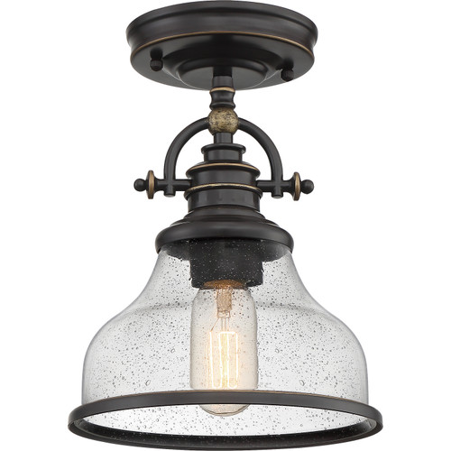 Quoizel - GRTS1708PN - One Light Semi-Flush Mount - Grant - Palladian Bronze