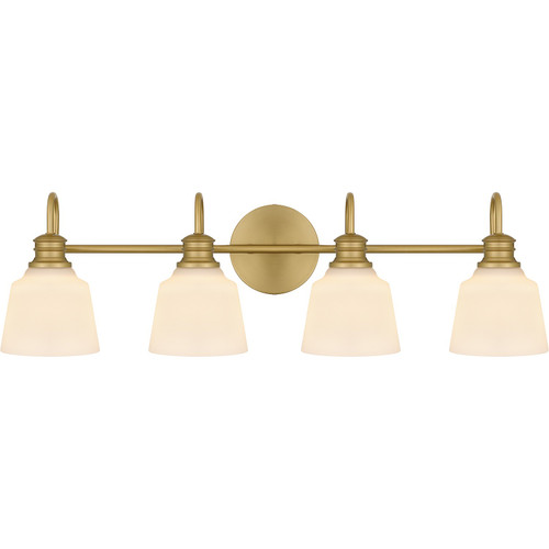 Quoizel - HIN8630AB - Four Light Bath - Hinton - Aged Brass