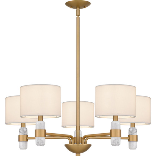 Quoizel - KMB5030BWS - Five Light Chandelier - Kimberly - Brushed Weathered Brass